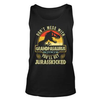 Dont Mess With Grandpasaurus Youll Get Jurasskicked Vintage Tank Top | Mazezy