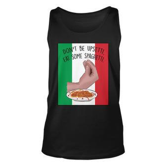 Dont Be Upsetti Eat Some Spaghetti Italian Hand Meme Tank Top | Mazezy CA