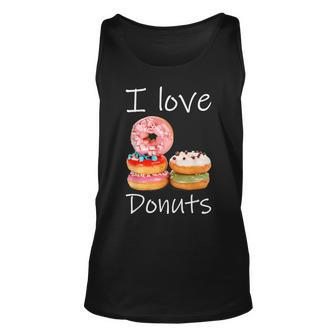 Donut Lover I Love Donuts Doughnut Sprinkles Unisex Tank Top | Mazezy