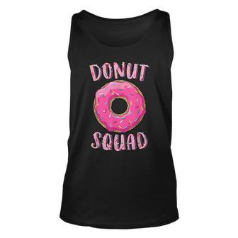 Donut Squad Matching Donut Party Pink Doughnut Sprinkles Unisex Tank Top - Seseable