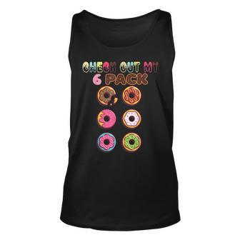 Donut Workout Check Out My Six Pack Funny Gym 2023 Unisex Tank Top - Thegiftio UK
