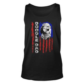 Doodle Dad Goldendoodle Dog American Flag 4Th Of July Men Unisex Tank Top - Monsterry CA