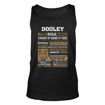 Dooley Name Gift Dooley Born To Rule Unisex Tank Top - Seseable