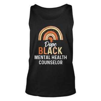 Dope Black Mental Health Counselor African American Job Unisex Tank Top | Mazezy