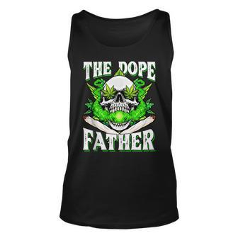 Dope Father Dopest Dad Papa Weed Cannabis Fathers Day Unisex Tank Top | Mazezy