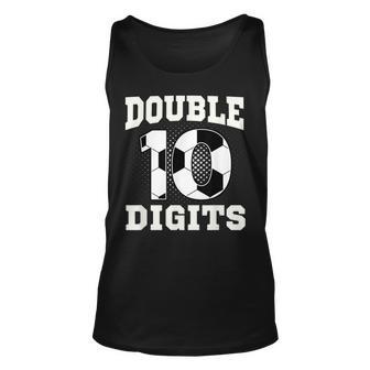 Double Digits Birthday Decorations Boy 10 Soccer 10Th Bday Tank Top - Thegiftio UK