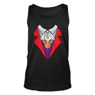 Dracula Vampire Halloween Costume Cosplay Tuxedo Retro Tank Top - Seseable