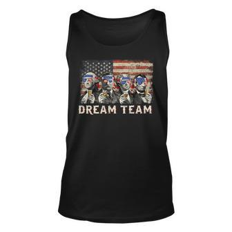 Dream Team Presidents Mount Rushmore 4Th Of July America Unisex Tank Top | Mazezy