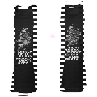 Drink Tea Read Books Be Happy Bookworm Reading Book Lover Reading Tank Top | Mazezy