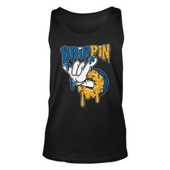 Drippin Donuts Dunk Low Blue Yellow Matching Tank Top - Seseable