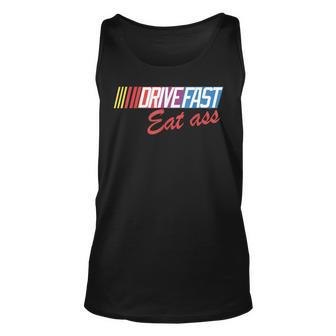 Drive Fast Eat Ass Vintage Retro Formula Racing Tank Top - Monsterry