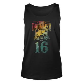 This Drummer Is 16 Percussionist Drummer 16Th Birthday Tank Top | Mazezy