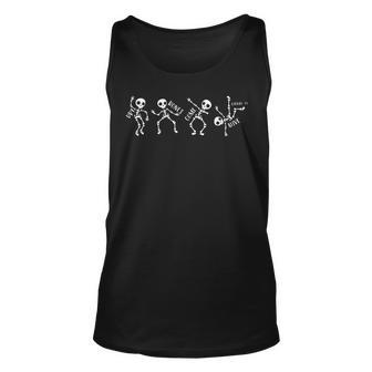Dry Bones Come Alive Relaxed Skeleton Dancing Tank Top - Seseable