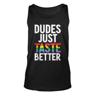 Dudes Just Taste Better Gay Tank Top - Seseable