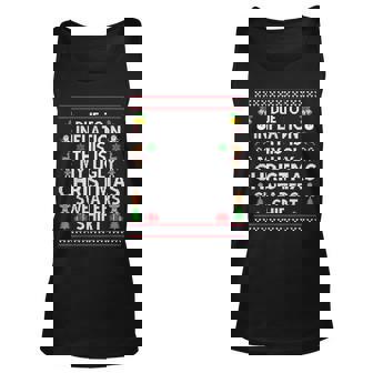 Due To Inflation Ugly Christmas Sweaters Xmas Tank Top | Mazezy