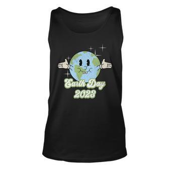 Earth Day 2023 Happy Kawaii Earth Smile Retro 90S Kid Groovy 90S Vintage Tank Top | Mazezy