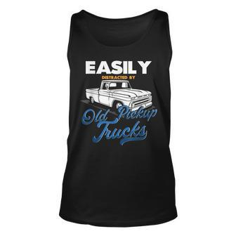 Easily Distracted By Old Pickup Trucks Classic Cars Tank Top - Monsterry CA