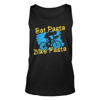 Eat Pasta Bike Fasta - I Love Italian Pasta Unisex Tank Top | Mazezy