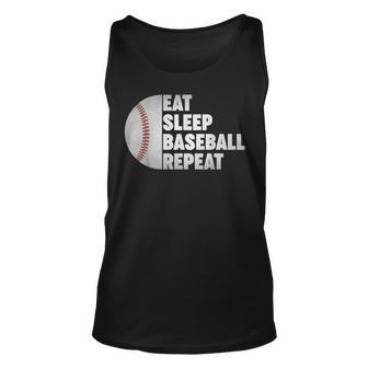 Eat Sleep Baseball Repeat Baseball Player Baseball Baseball Tank Top | Mazezy