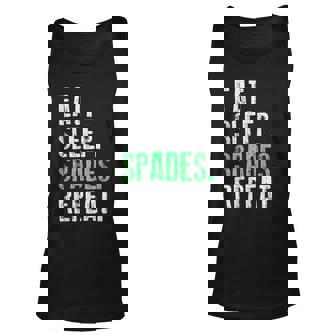 Eat Sleep Spades Repeat Funny Unisex Tank Top | Mazezy