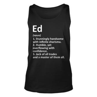 Ed Definition Personalized Name Funny Birthday Gift Idea Unisex Tank Top | Mazezy