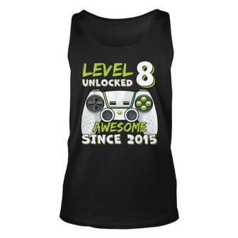 Eight 8Yr Bday Son Boy Funny Gamer 8Th 8 Years Old Birthday Unisex Tank Top - Seseable