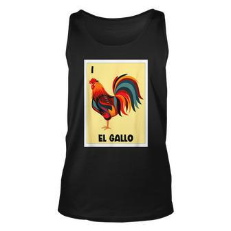 El Gallo Mexican Bingo Card Spanish Hispanic The Rooster Tank Top - Seseable