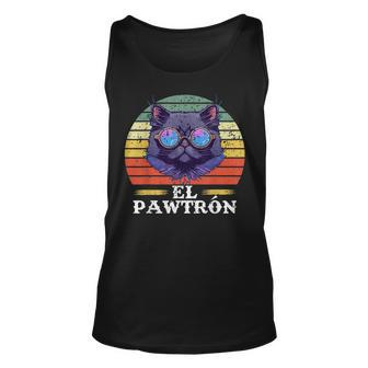 El Pawtrón Cat Dad Grandpa Daddy Cat Fathers Day Unisex Tank Top - Seseable
