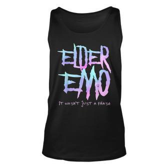 Elder Emo It Wasnt Just A Phase - Funny Emo Goth Unisex Tank Top - Seseable