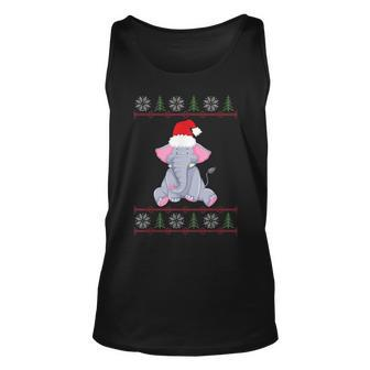 Elephant Ugly Sweater Christmas Tank Top - Monsterry CA