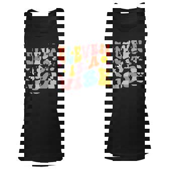 Eleven Is A Vibe 11Th Birthday 11 Years Old Retro Groovy Unisex Tank Top | Mazezy