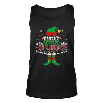 Elf Xmas Santa's Favorite Hr Manager Ugly Sweater Christmas Tank Top - Monsterry AU