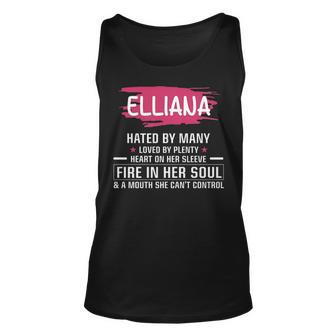 Elliana Name Gift Elliana Hated By Many Loved By Plenty Heart Her Sleeve V2 Unisex Tank Top - Seseable