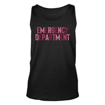 Emergency Department Emergency Room Healthcare Nursing Unisex Tank Top - Monsterry
