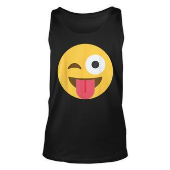 Emoticon Winking Face With Tongue Tank Top - Monsterry UK