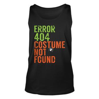 Error 404 Costume Not Found Computer It Geek Halloween IT Tank Top | Mazezy