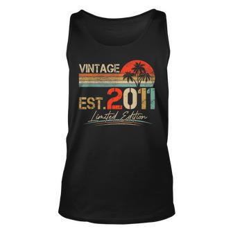 Est Vintage 2011 Limited Edition 12Th Birthday Gifts Boys Unisex Tank Top | Mazezy