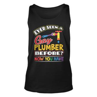Ever Seen A Gay Plumber Before Pride Month Gift Lgbtqqiaap Unisex Tank Top | Mazezy
