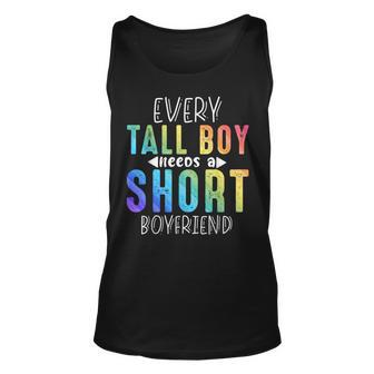 Every Tall Boy Needs A Short Boyfriend Gay Lgbt Pride Tank Top | Mazezy