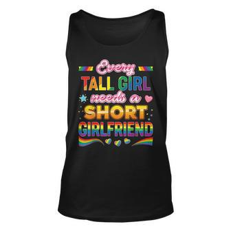 Every Tall Girl Needs A Short Girlfriend Gay Pride Lgbt Rain Tank Top | Mazezy