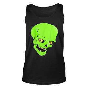 Evil Alien Scary Skull Face Unisex Tank Top | Mazezy