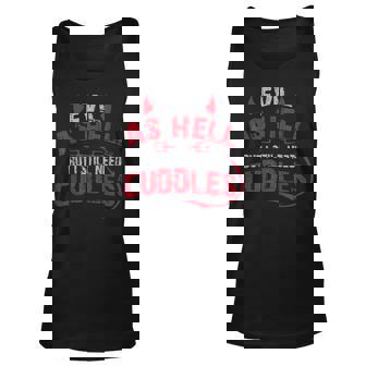 Evil As Hell But I Still Need Cuddles - Bad Girl Unisex Tank Top - Thegiftio UK