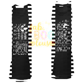 Fab Boo Lous Lunch Lady Cute Ghost Pumpkin Halloween Tank Top - Seseable