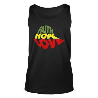 Faith Hope And Love On Ethiopian Map Trendy Unisex Tank Top | Mazezy