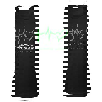 Faith Hope Love Organ Donation Awareness Green Ribbon Donor Unisex Tank Top - Seseable