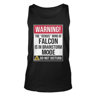 Falcon Name Gift The Genius Mind Of Falcon Unisex Tank Top - Seseable
