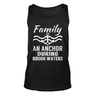 Family Anchor Rough Waters Novelty Sailing Nautical Unisex Tank Top | Mazezy