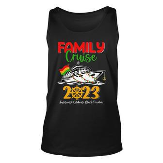 Family Cruise 2023 Junenth Celebrate Black Freedom 1865 Unisex Tank Top | Mazezy