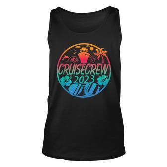 Family Cruise Crew 2023 Family Matching Group Squad Quote Unisex Tank Top - Seseable