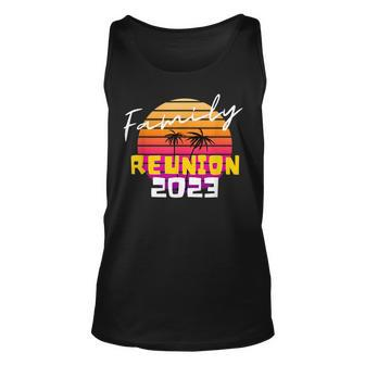 Family Reunion 2023 Retro Cousin Crew Vacation Trip Matching Unisex Tank Top - Seseable